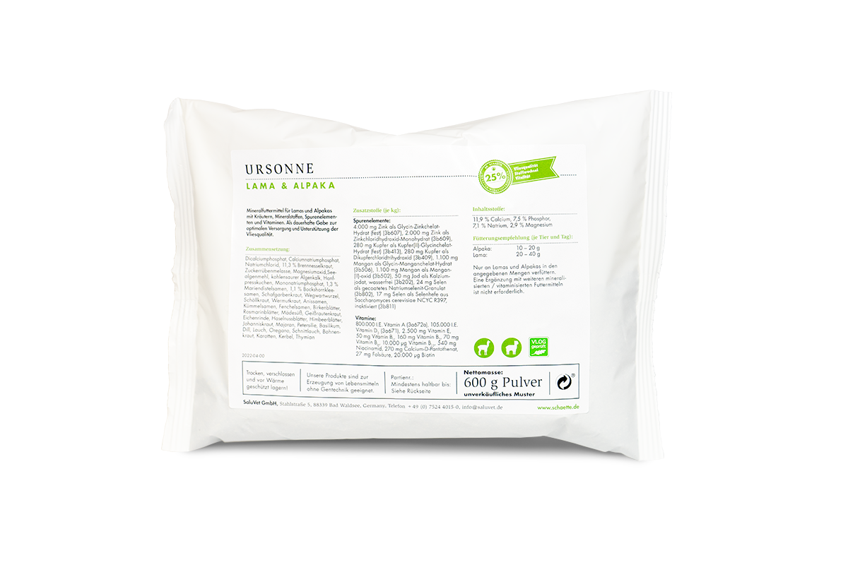 Ursonne Lama & Alpaka, Muster 600 g Pulver